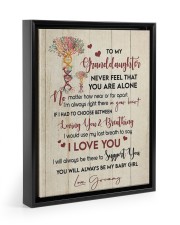 NEVER FEEL YOU ARE ALONE - GIFT FOR GRANDDAUGHTER Floating Framed Canvas Prints Black tile