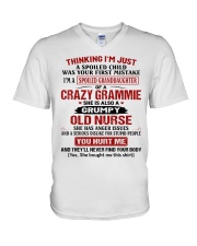 GRUMPY OLD NURSE GRANDMA - GIFT FOR GRANDDAUGHTER V-Neck T-Shirt tile
