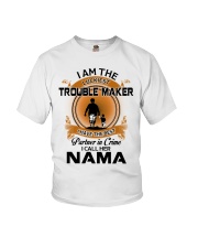 I Am The Luckiest - Best Gift For Grandson From Nama Youth T-Shirt tile
