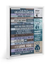 I LOVE YOU - TO GRANDDAUGHTER FROM GRANDMA Floating Framed Canvas Prints White tile