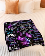 YOU ARE MY SUNSHINE - GIFT FOR GRANDDAUGHTER Small Fleece Blanket - 30" x 40" aos-coral-fleece-blanket-30x40-lifestyle-front-01