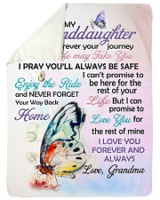 I LOVE YOU - GRANDDAUGHTER GIFT WITH BUTTERFLY Large Sherpa Fleece Blanket - 60" x 80" thumbnail