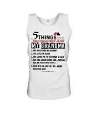 5 THINGS YOU SHOULD KNOW ABOUT MY GRANDMA Unisex Tank tile