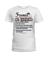 5 THINGS YOU SHOULD KNOW ABOUT MY GRANDMA Ladies T-Shirt tile