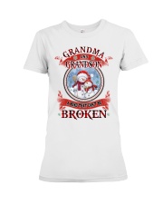 GRANDMA AND GRANDSON A BOND THAT CAN'T ME BROKEN Premium Fit Ladies Tee tile
