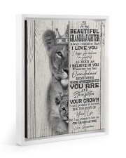 I LOVE YOU - GRANDDAUGHTER GIFT WITH LION Floating Framed Canvas Prints White tile