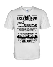 I AM A LUCKY SON-IN-LAW V-Neck T-Shirt tile
