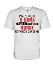 NOTHING SCARES ME - PERFECT GIFT FOR NURSE V-Neck T-Shirt tile