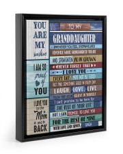STRAIGHTEN YOUR CROWN - GIFT FOR GRANDDAUGHTER Floating Framed Canvas Prints Black tile