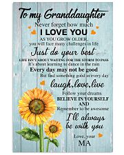 JUST DO YOUR BEST - TO GRANDDAUGHTER FROM MA 11x17 Poster front