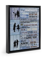 ENJOY THE RIDE - PERFECT GIFT FOR GRANDDAUGHTER Floating Framed Canvas Prints Black tile