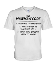THE MAWMAW CODE - BEDTIME IS WHENEVER V-Neck T-Shirt tile