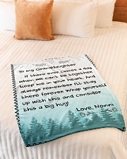 CONSIDER THIS A BIG HUG - NONNI TO GRANDDAUGHTER Small Fleece Blanket - 30" x 40" aos-coral-fleece-blanket-30x40-lifestyle-front-01