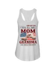 GOD GIFTED ME TWO TITLES MOM AND GRANDMA Ladies Flowy Tank tile