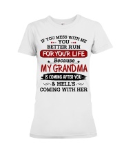 If You Mess With Me - Best Gift For Grandchild Premium Fit Ladies Tee tile