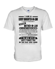I AM A LUCKY DAUGHTER-IN-LAW V-Neck T-Shirt tile
