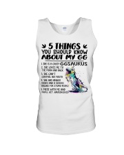5 Things You Should Know About My GG - Best Gift For Grandkids Unisex Tank tile