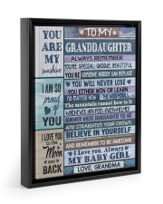 STRAIGHTEN YOUR CROWN - GRANDMA TO GRANDDAUGHTER Floating Framed Canvas Prints Black tile
