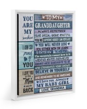 STRAIGHTEN YOUR CROWN - GRANDMA TO GRANDDAUGHTER Floating Framed Canvas Prints White tile