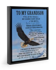 FOR ALL THE THINGS - GRANDMA TO GRANDSON Floating Framed Canvas Prints Black tile