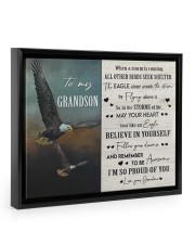 I'M SO PROUD OF YOU - BEST GIFT FOR GRANDSON Floating Framed Canvas Prints Black tile