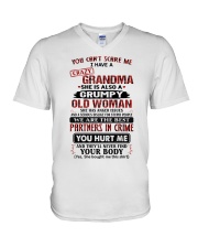 PARTNERS IN CRIME - BEST GIFT FOR GRANDSON V-Neck T-Shirt tile