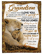 BELIEVE IN YOURSELF - GRANDSON GIFT WITH LIONESS Small Fleece Blanket - 30" x 40" front