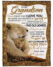 BELIEVE IN YOURSELF - GRANDSON GIFT WITH LIONESS Fleece Blanket tile