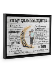 I LOVE YOU - TO GRANDDAUGHTER FROM GRANDMA Floating Framed Canvas Prints Black tile