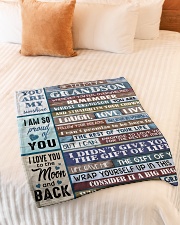 FOLLOW YOUR DREAMS - GRADMA TO GRANDSON Small Fleece Blanket - 30" x 40" aos-coral-fleece-blanket-30x40-lifestyle-front-01