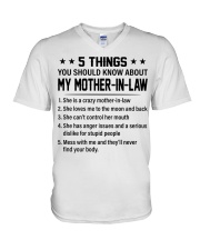 5 THINGS YOU SHOULD KNOW ABOUT MY MOTHER-IN-LAW V-Neck T-Shirt tile