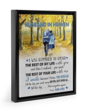 TO MY HUSBAND IN HEAVEN Floating Framed Canvas Prints Black tile