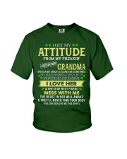 I Get My Attitude From My Freakin' Awesome Grandma - Best Gift For Grandson Youth T-Shirt front
