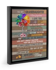 JUST DO YOUR BEST - BEST GIFT FOR GRANDDAUGHTER Floating Framed Canvas Prints Black tile
