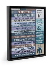 CARRY YOU IN MY HEART - GIFT FOR GRANDDAUGHTER Floating Framed Canvas Prints Black tile