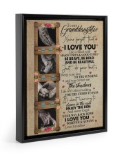 I LOVE YOU - LOVELY MESSAGE GIFT FOR GRANDDAUGHTER Floating Framed Canvas Prints Black tile