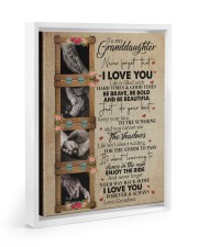 I LOVE YOU - LOVELY MESSAGE GIFT FOR GRANDDAUGHTER Floating Framed Canvas Prints White tile