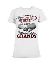 HOW MUCH LOVE MY HEART - BEST GIFT FOR GRANDY Premium Fit Ladies Tee tile