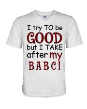 TAKE AFTER MY BABCI - GIFT FOR GRANDCHILDREN V-Neck T-Shirt tile