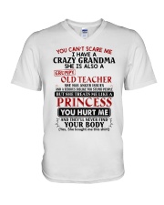I HAVE A CRAZY GRANDMA V-Neck T-Shirt tile