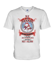 She Is My Alibi - Amazing Gift For Grandkids V-Neck T-Shirt tile
