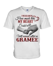 MY HEART - LOVELY GIFT FOR GRANDMA V-Neck T-Shirt tile