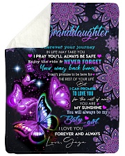 BUTTERFLY WAY BACK HOME - GAGA TO GRANDDAUGHTER Large Sherpa Fleece Blanket - 60" x 80" thumbnail