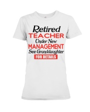 RETIRED TEACHER - PERFECT GIFT FOR TEACHER Premium Fit Ladies Tee tile