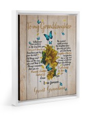 BELIEVE IN YOURSELF - BEST GIFT FOR GRANDDAUGHTER Floating Framed Canvas Prints White tile