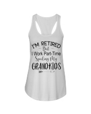I'M RETIRED BUT I WORK PART-TIME Ladies Flowy Tank tile