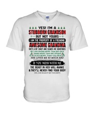 She Loves Me So Much - Best Gift For Grandson V-Neck T-Shirt tile