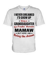LIVING THE DREAM - BEST GIFT FOR GRANDDAUGHTER V-Neck T-Shirt tile