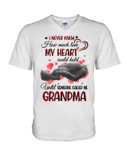 Gift For Grandma, Gift For Mama, I Never Knew How Much Love My Heart Could Hold V-Neck T-Shirt tile