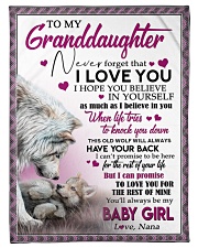 I Love You - Granddaughter Gift With Wolf Small Fleece Blanket - 30" x 40" front